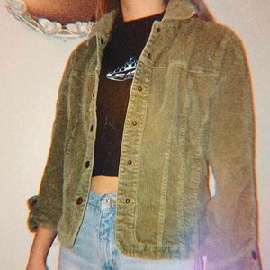 Green corduroy moto jacket 🐍